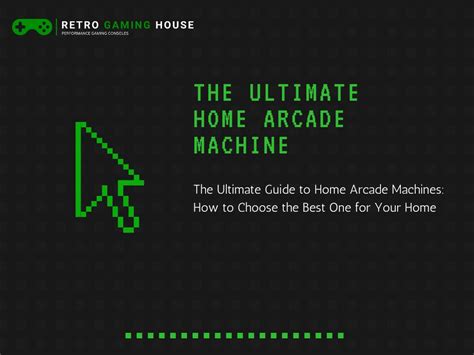 The Ultimate Guide to Home Arcade Machines: How to Choose .